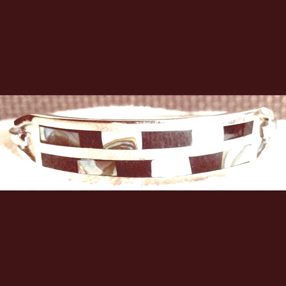 Beautiful Alpaca Bracelet Mexico Sterling Vintage Bracelet Silver Cuff Bracelet - Picture 3 of 3